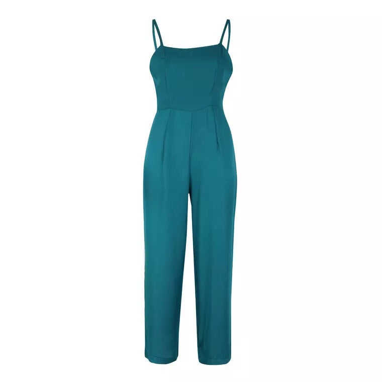 Women Off Shoulder Casual Jumpsuit Rompers spaghetti strap overall wide legs Bodycon Jumpsuits