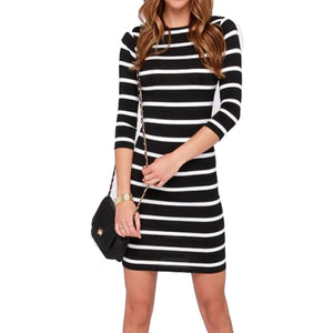 Women's Sexy Bodycon Dress Knitting Casual Club Party Slim Short Mini