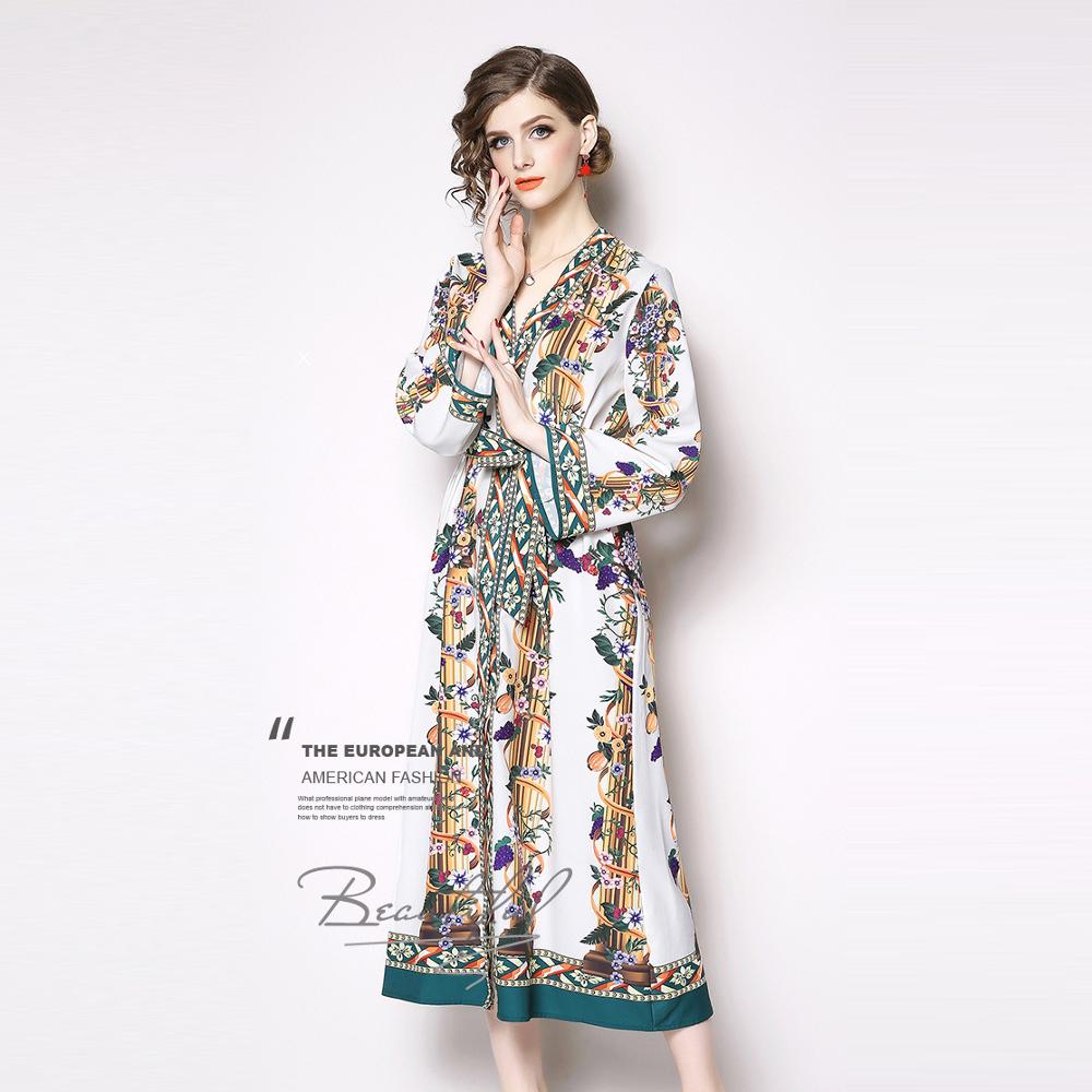 2019 New style Vintage Boho Style Dresses A Line Floor Length V Neck Women Country Bohemian dresses