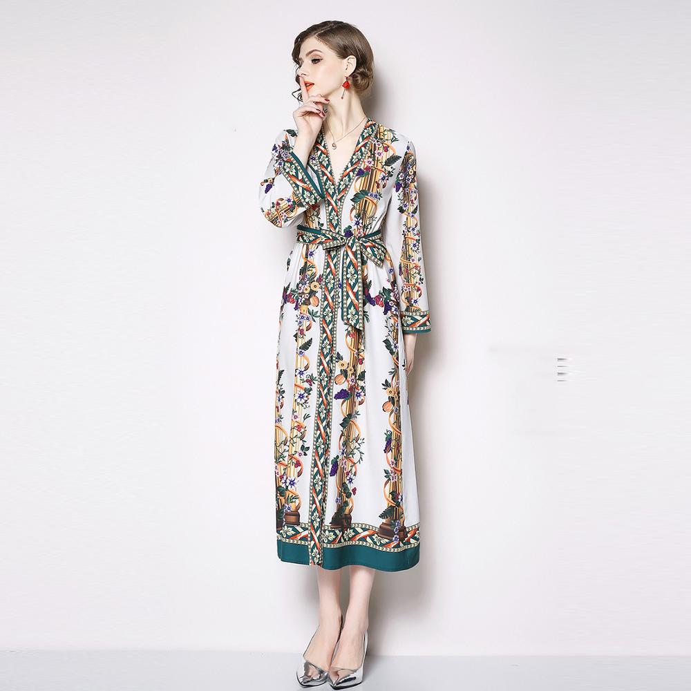 2019 New style Vintage Boho Style Dresses A Line Floor Length V Neck Women Country Bohemian dresses