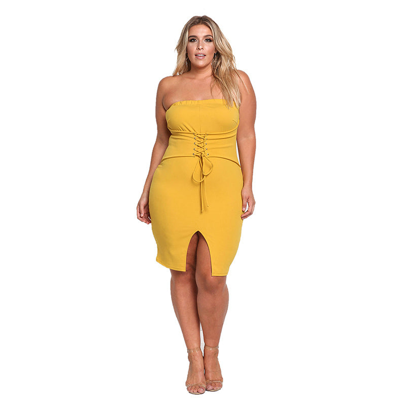 Women off shoulder plus size dress