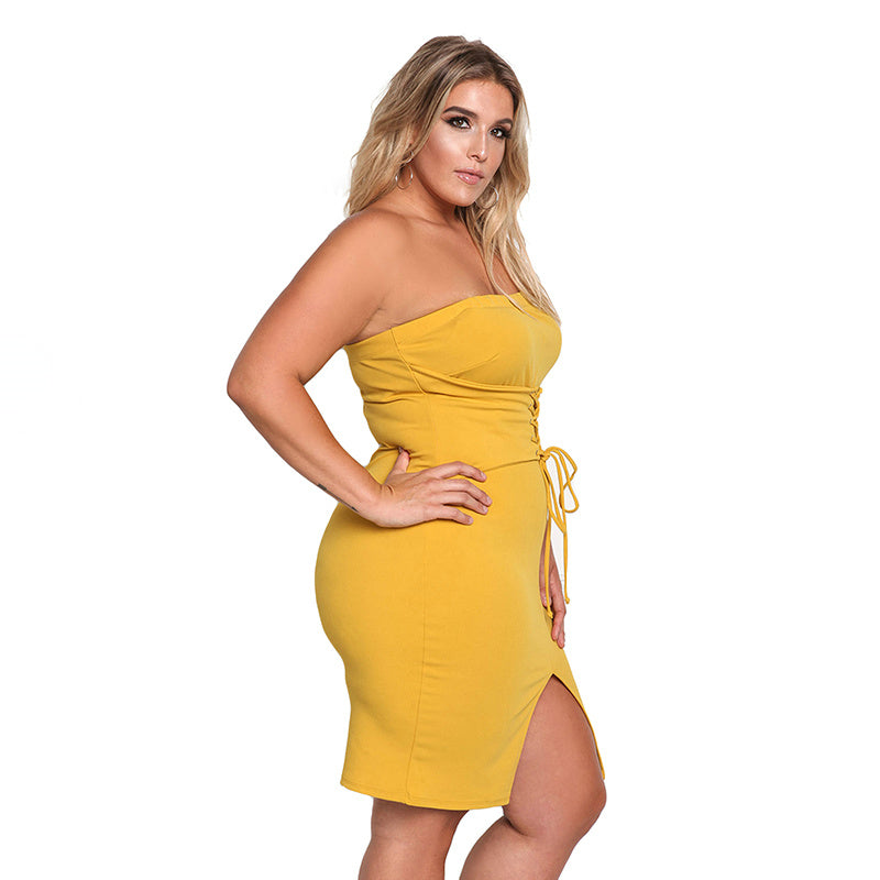 Women off shoulder plus size dress