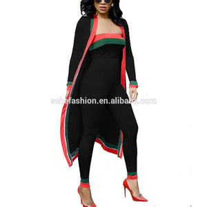 80409-MX75 Cheap price wholesale Fashion African style sleeveless jumpsuits with coats for women