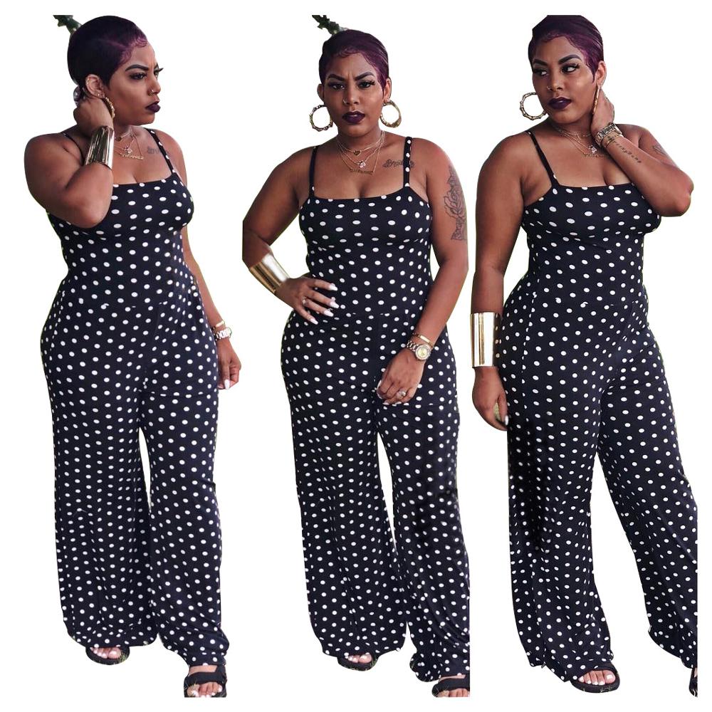 Factory Autumn dot Sexy Jumpsuits For Women Strap Backless Jumpsuit Sleeveless Simple Overalls