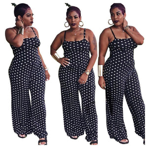 Factory Autumn dot Sexy Jumpsuits For Women Strap Backless Jumpsuit Sleeveless Simple Overalls