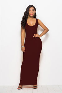 Women Summer Dress Elegant Sexy Vest Slim Sleeveless Bodycon Casual Long Pencil Sheath Pencil Dresses