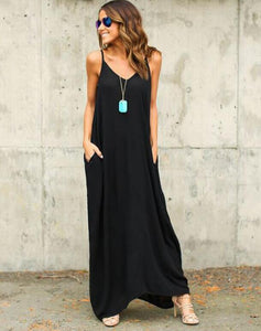 Rayon Fabric Producing Summer Fashion Ladies Oversize Casual Bohemian Dress Loose Long Women Clothing Sleeveless Dresses