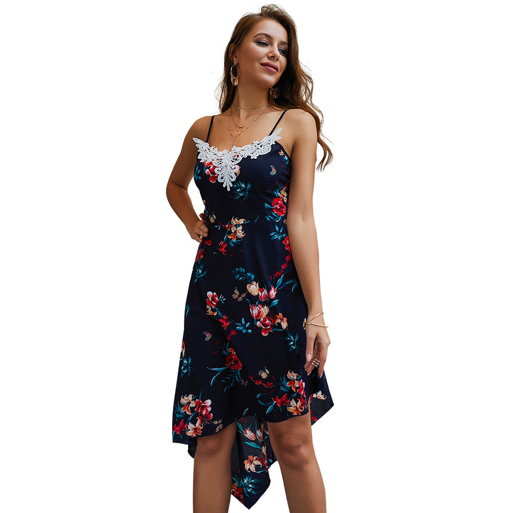 Original design women's summer new hot style 2019wish Bohemian halter dress