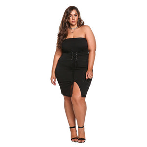 Women off shoulder plus size dress