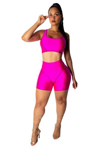 2019 Hot Sale Summer Sexy Ladies Short Sleeve  Shorts Crop Top Pants women two piece set