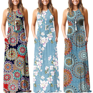 Bohemian Dress Wholesale Floral Maxi Long Dress