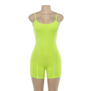 Noble high street fashion high waist polyester elastic short tight backless sexy gym sleeveless snake print jumpsuit one piece