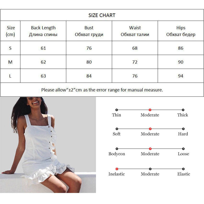 OOTN 2019 Irregular Beach Summer Female Casual Short Dresses Women Strap Sleeveless Sundress Button Down White Ruffle Mini Dress