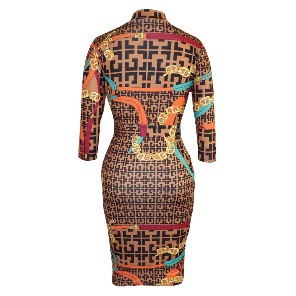 QM3545 women latest sexy printed bandage bodycon bohemian boho dress