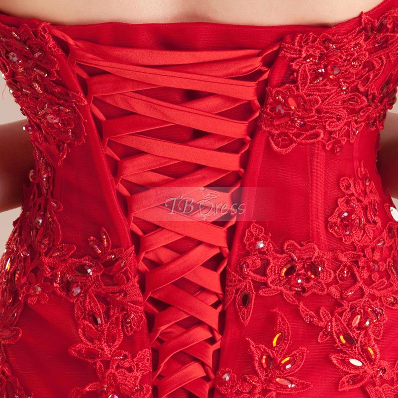 Real Hot sale long evening party trumpet customized plus size mermaid lace red prom dresses MPA368