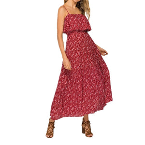 Western Fashion  Falbala Slip Women Bohemian Dress