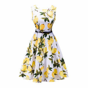 Wholesale 2017 New Sleeveless Vintage Tea Fashion Lady Dress with Belt
