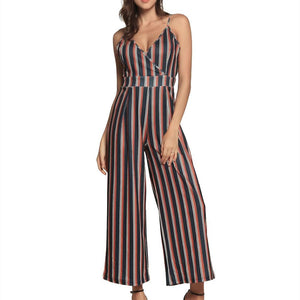 Wholesale 2019 Summer Printed Wide Long Vest Women Jumpsuits Off Shoulder