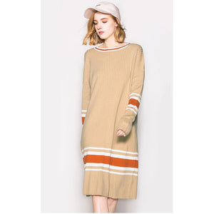 woman clothing 2018 fall winter long sleeve high quality hot sale polo design sports knitted  casual dress